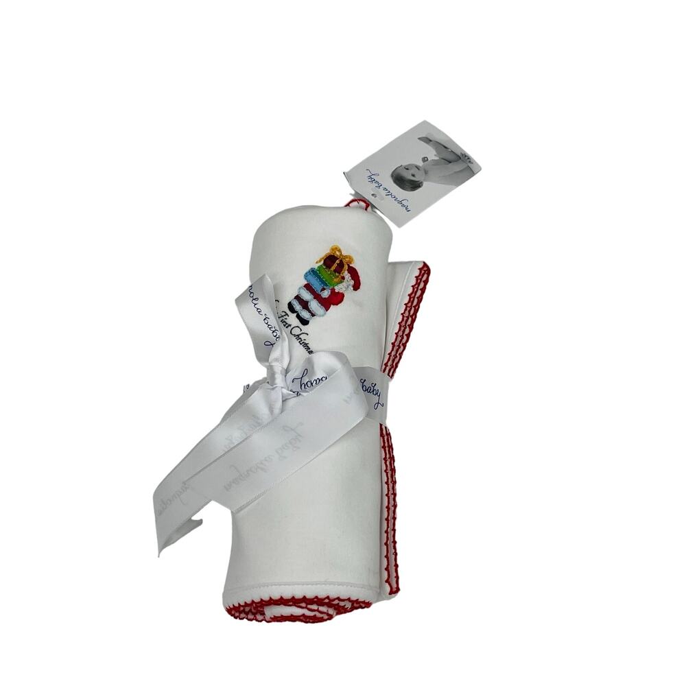 NWT Magnolia Baby 28" x 28" Baby's 1st Christmas Receiving Blanket